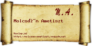 Molcsán Ametiszt névjegykártya